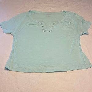 Turquoise Talbots petite short sleeve shirt